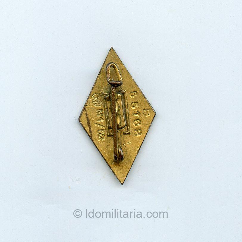 Gold HJ Honor badge ''55162'' - Deschler & Sohn, München - Image 2