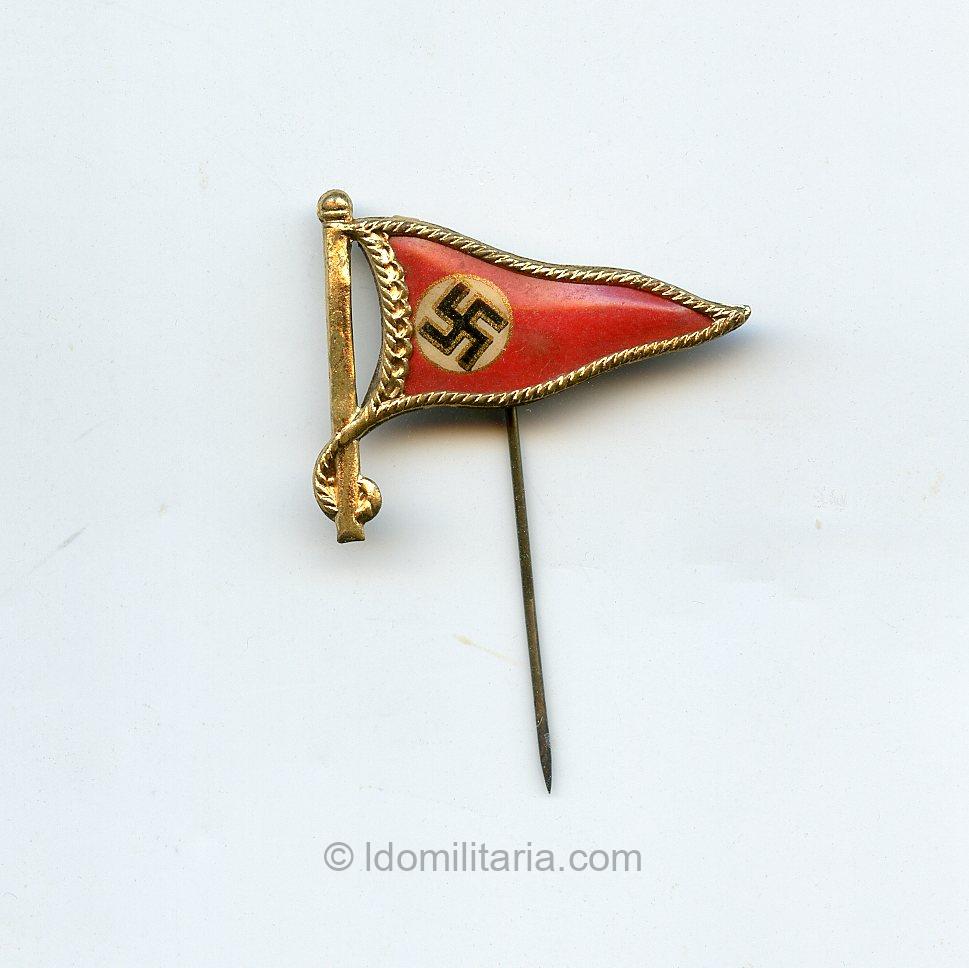 Celluloid NSDAP Sympathie flag stickpin