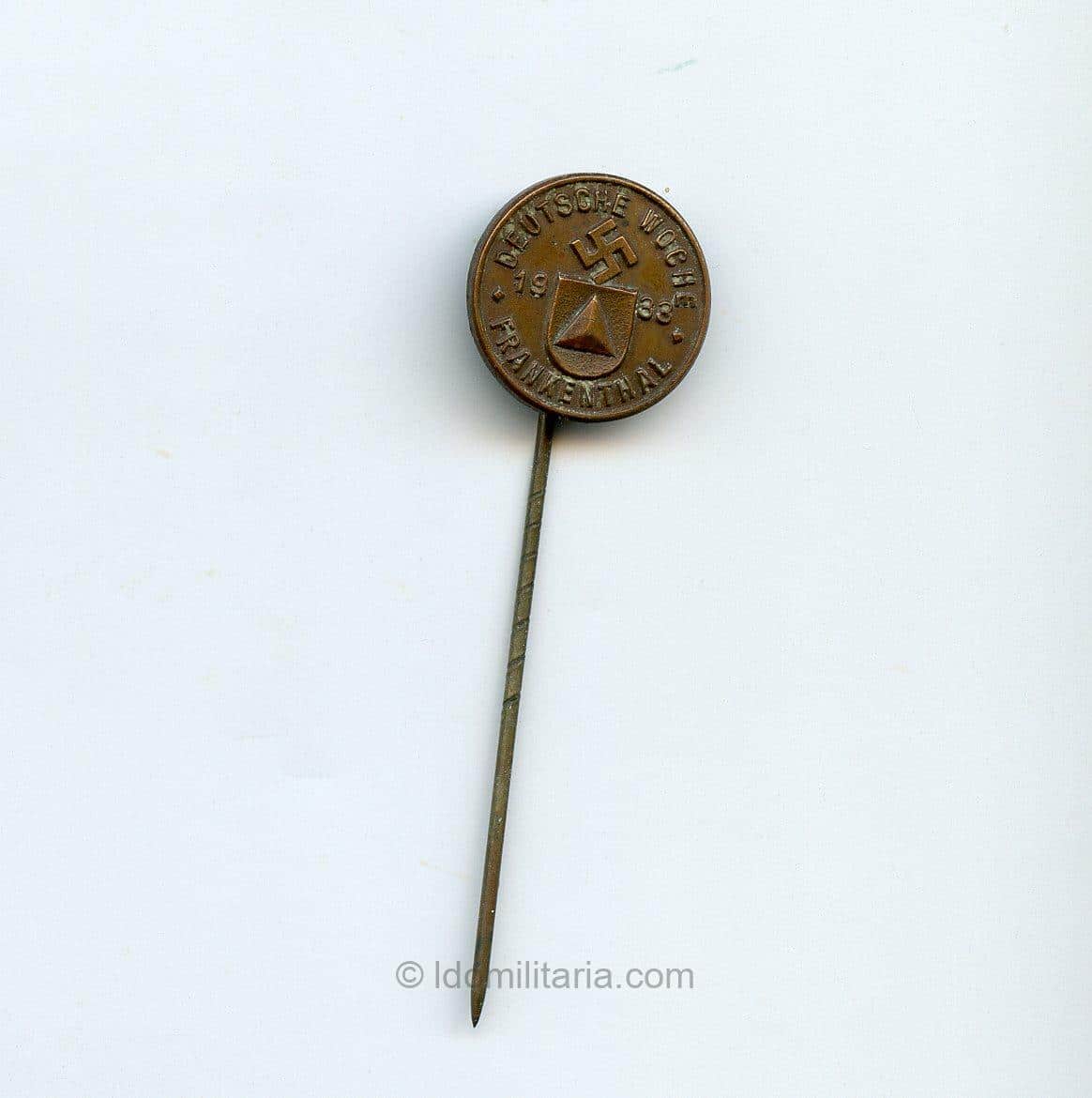 NSDAP Deutsche Woche Frankenthal 1933 stickpin - F. Mannheim, K'Saarlauten