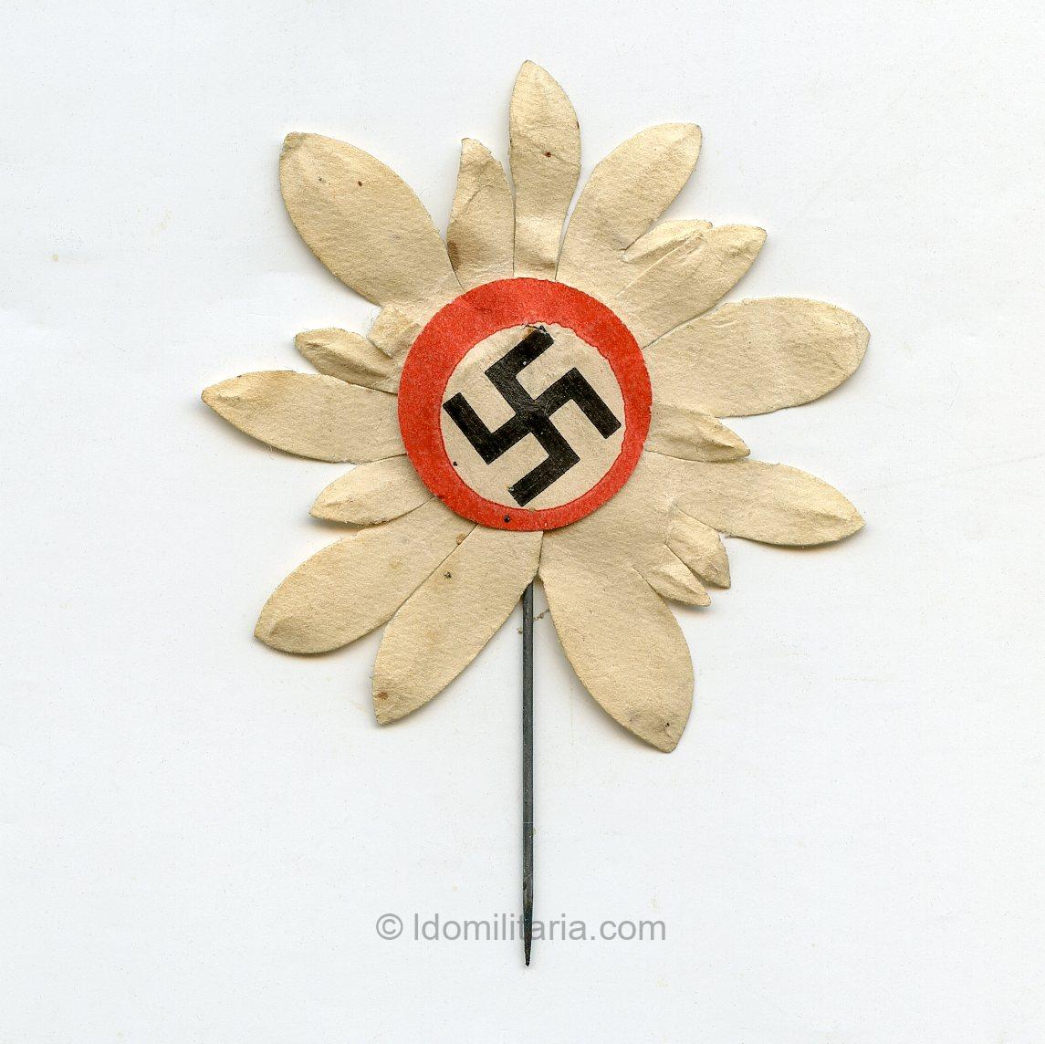 NSDAP sympathie paper flower pin (3)