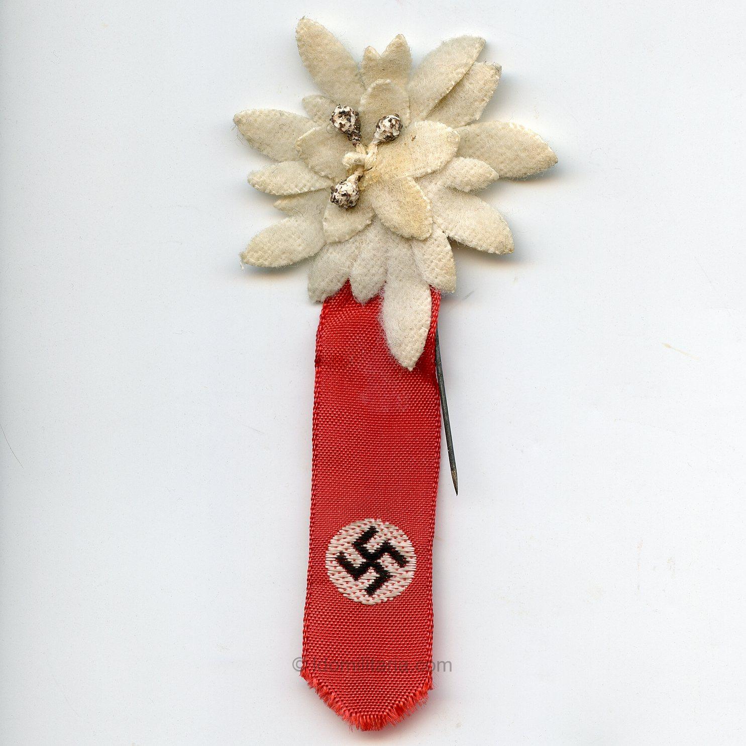 NSDAP Symapthie Ribbon with flower (2)