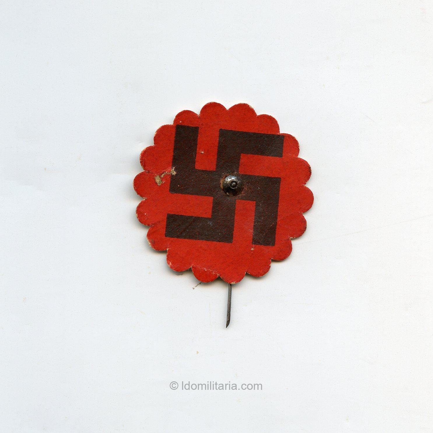 NSDAP sympathie paper flower pin (3)